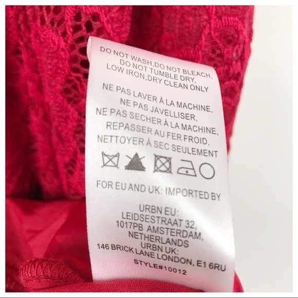 NWT‎ Anthropologie Hutch Seamed Lace Midi Dress in Red Size 0 - Picture 11 of 11